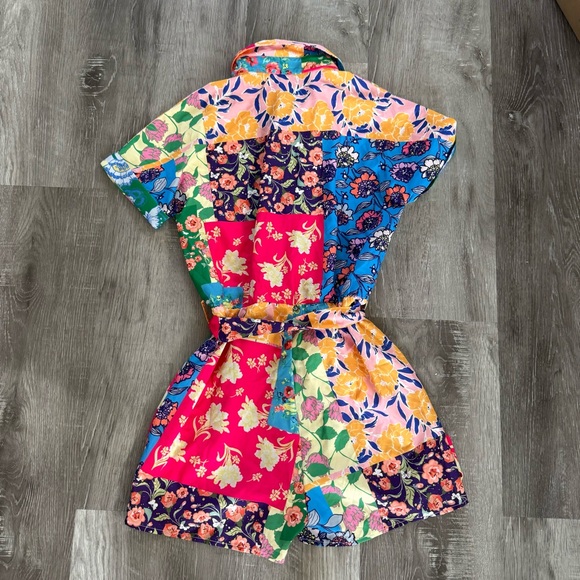Alamia NWT Gisabelle Patchwork Floral Belted Romper - Picture 8 of 11